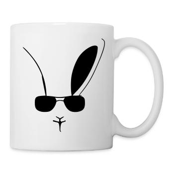 Lapin Animal de compagnie Cool Lunettes de soleil Lapin Vecteur - Mug blanc - blanc - Droite