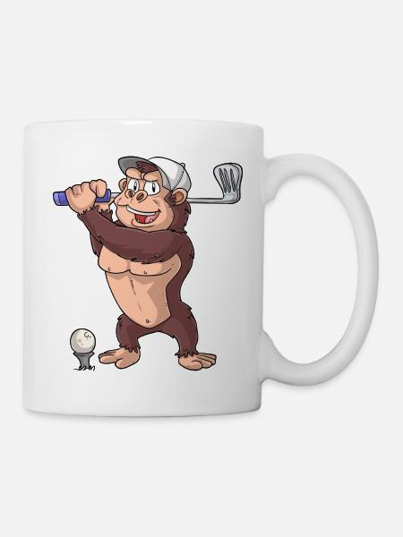 Singe de golf - Mug blanc - blanc