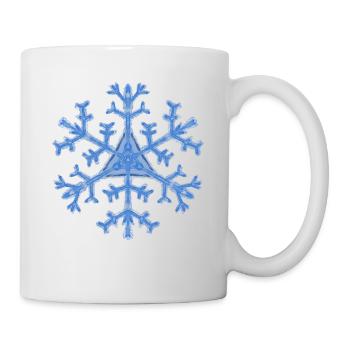 Schneeflocke Design Pulli, Wintermotiv, Eiskristal - Tasse - Weiß - Rechts