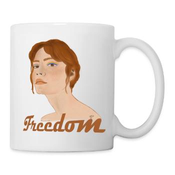 Freedom - Tasse - Weiß - Rechts