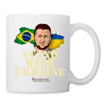 Ukraine Brasilien Wolodymyr Selenskyj - Tasse - Weiß - Rechts
