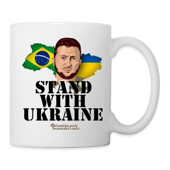 Ukraine T-Shirt Design Appeal Stand avec l’Ukraine - Mug blanc - blanc - Droite