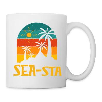 Seasta Beach Summer Ocean Tropical Seaside Trip - Mug blanc - blanc - Droite