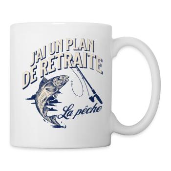 Mon plan de retraite pêche humour retraité cadeau - Mug blanc - blanc - Droite
