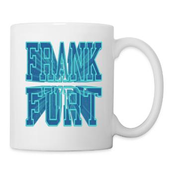 Frankfurt Deutschland Stadt 3D Schrift Skyline - Tasse - Weiß - Rechts