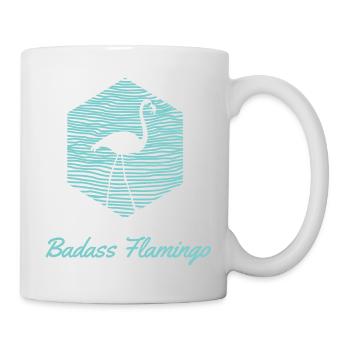 Badass Flamingo in Jail - Tasse - Weiß - Rechts