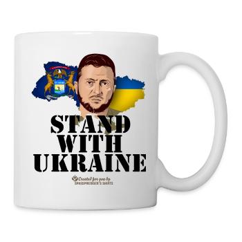 Michigan Ukraine Unterstützer Merch - Tasse - Weiß - Rechts
