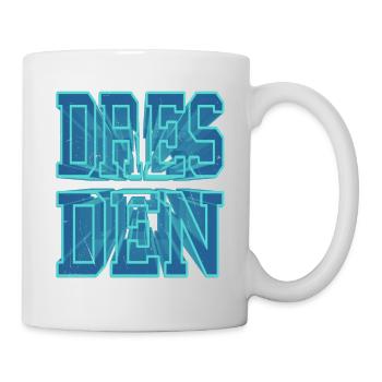 Dresden Deutschland Stadt 3D Schrift Skyline - Tasse - Weiß - Rechts