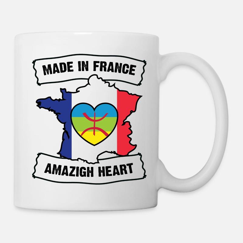 French with Amazigh heart - Mug blanc - blanc