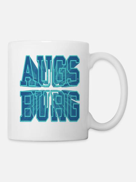 Augsburg Deutschland Stadt 3D Schrift Skyline - Tasse - Weiß