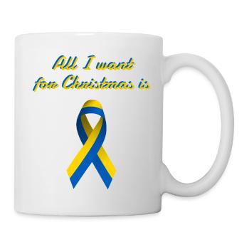 Ukraine Paix Souhait de Noël - Mug blanc - blanc - Droite