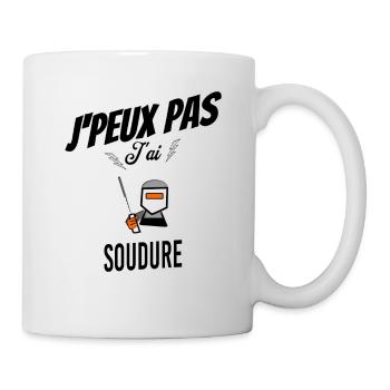 J'peux pas j'ai soudure - Mug blanc - blanc - Droite