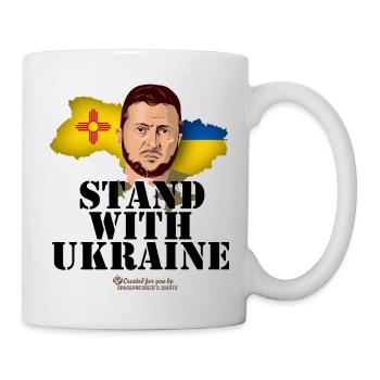 Ukraine Zelenskyj New Mexico Stand with Ukraine - Mug - white - Right