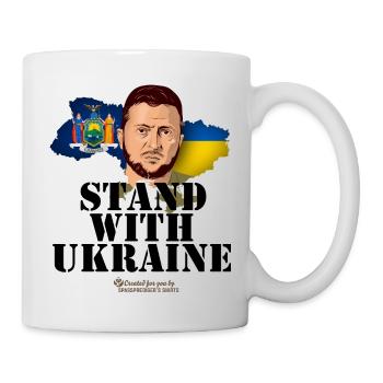 Ukraine Staat New York Selenskyj - Tasse - Weiß - Rechts