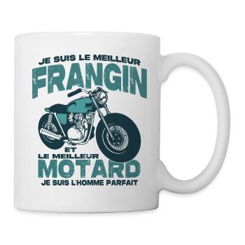 Le meilleur motard et le meilleur frangin - Mug blanc - blanc - Droite