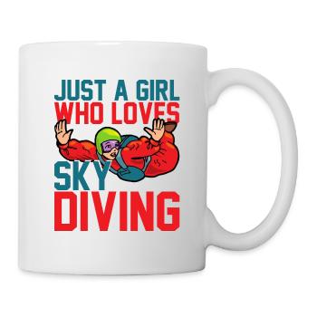 JUSTE UNE FILLE QUI AIME LE PARACHUTISME - Mug blanc - blanc - Droite