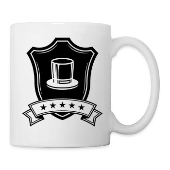 Armoiries du palefrenier cylindrique - Mug blanc - blanc - Droite