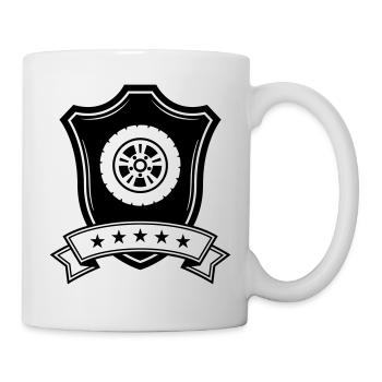 Tyre tuning crest - Mug - white - Right