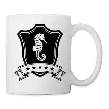 Seepferd Wappen - Tasse - Weiß - Rechts