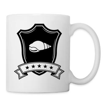 Muschel Wappen - Tasse - Weiß - Rechts