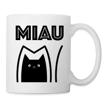 Miau_Katze - Tasse - Weiß - Rechts