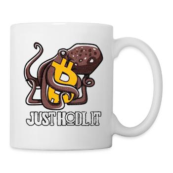 BITCOIN Octopus Kraken - JUST HODL IT - Mug - white - Right