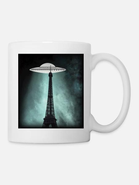 UFO Over Paris - Mug - white