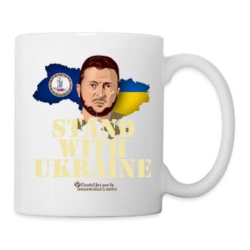 Ukraine Virginia Flaggen Selenskyj - Tasse - Weiß - Rechts