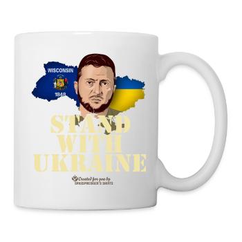 Ukraine Wisconsin Wolodymyr Selenskyj - Tasse - Weiß - Rechts