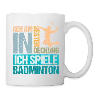 Badminton Ballsportart - Tasse - Weiß - Rechts