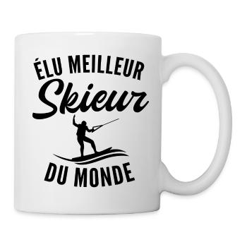 elu meilleur skieur du monde - Mug blanc - blanc - Droite