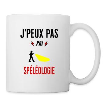 J'peux pas j'ai spéléologie phrase humoristique - Mug blanc - blanc - Droite