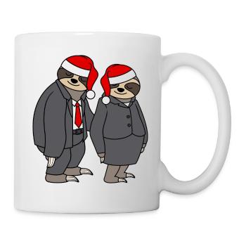Paresseux Couple Femme Homme Noël Père Noël - Mug blanc - blanc - Droite