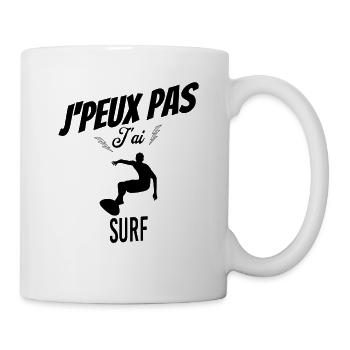 J'peux pas j'ai surf - Mug blanc - blanc - Droite