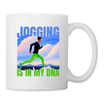 LE JOGGING EST DANS MON ADN - Mug blanc - blanc - Droite