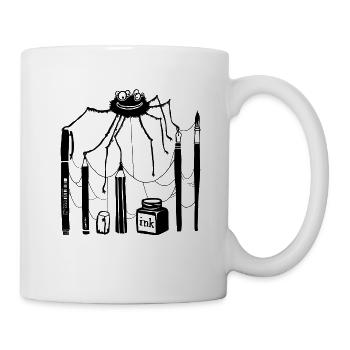 Stiftspinne - Tasse - Weiß - Rechts