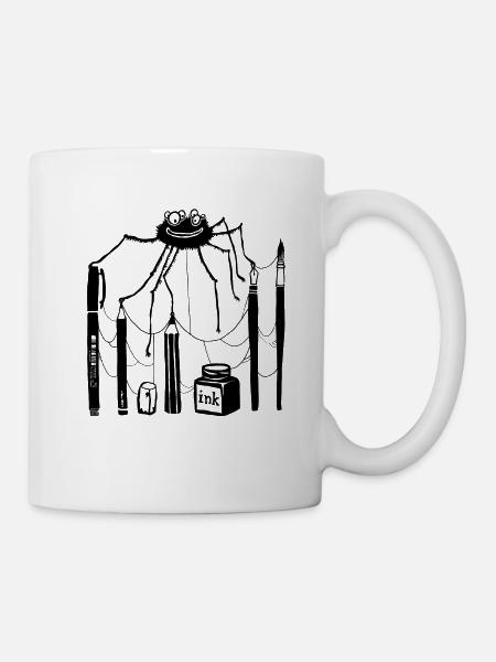 Stiftspinne - Tasse - Weiß