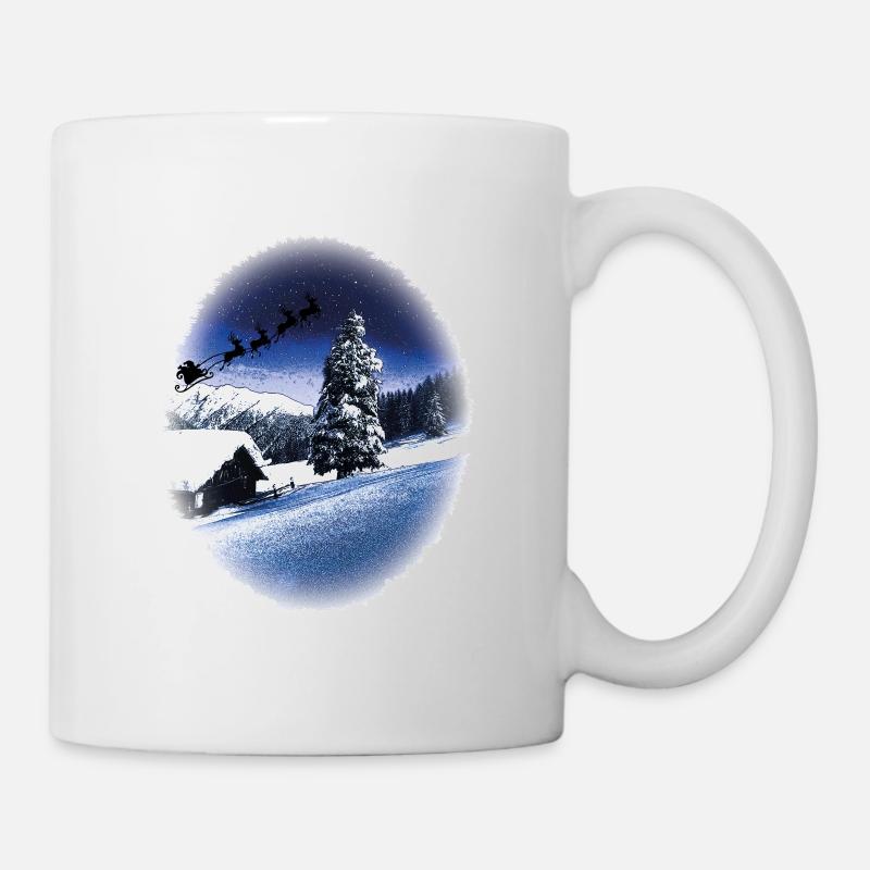 Weihnachtsrodeln - Tasse - Weiß