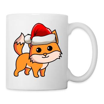 Fuchs Comic Weihnachten - Tasse - Weiß - Rechts