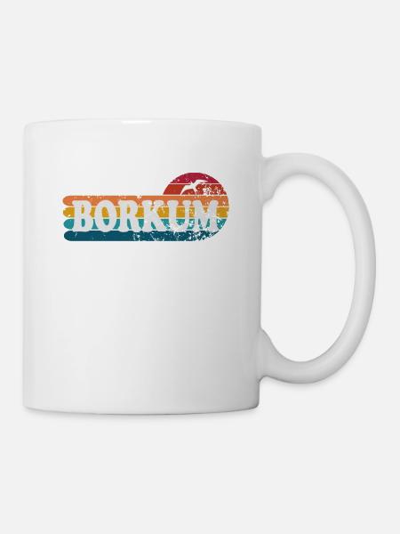 Insel borkum Ostfriesland - Tasse - Weiß