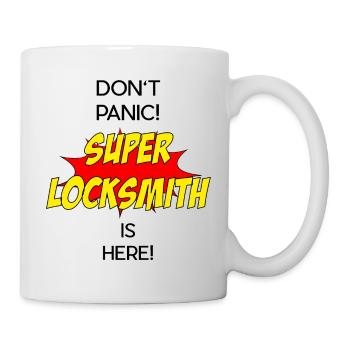 Super Locksmith / Super Schlosser - Tasse - Weiß - Rechts