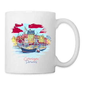 Danemark Copenhague T-shirt Danois Danois - Mug blanc - blanc - Droite