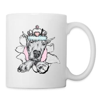 Grand Danois, Mastiff allemand, Grand Danois - Mug blanc - blanc - Droite