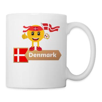 Maillot de football du Danemark - T-shirt drapeau du Danemark - Mug blanc - blanc - Droite