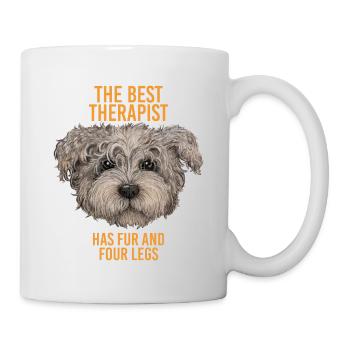 CHIEN LE MEILLEUR THÉRAPEUTE - Mug blanc - blanc - Droite