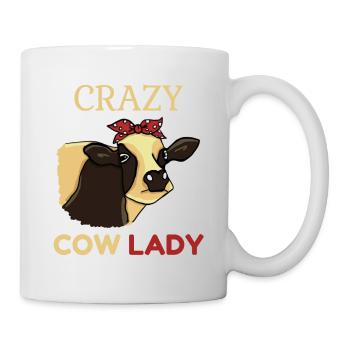 Kuh tshirt, Kuh Lady- Ferme - Mug blanc - blanc - Droite