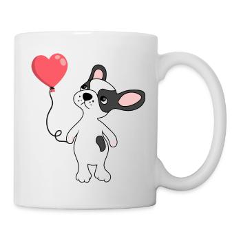 Puppy Cute Dog Heart Valentinstag Geschenkidee - Tasse - Weiß - Rechts