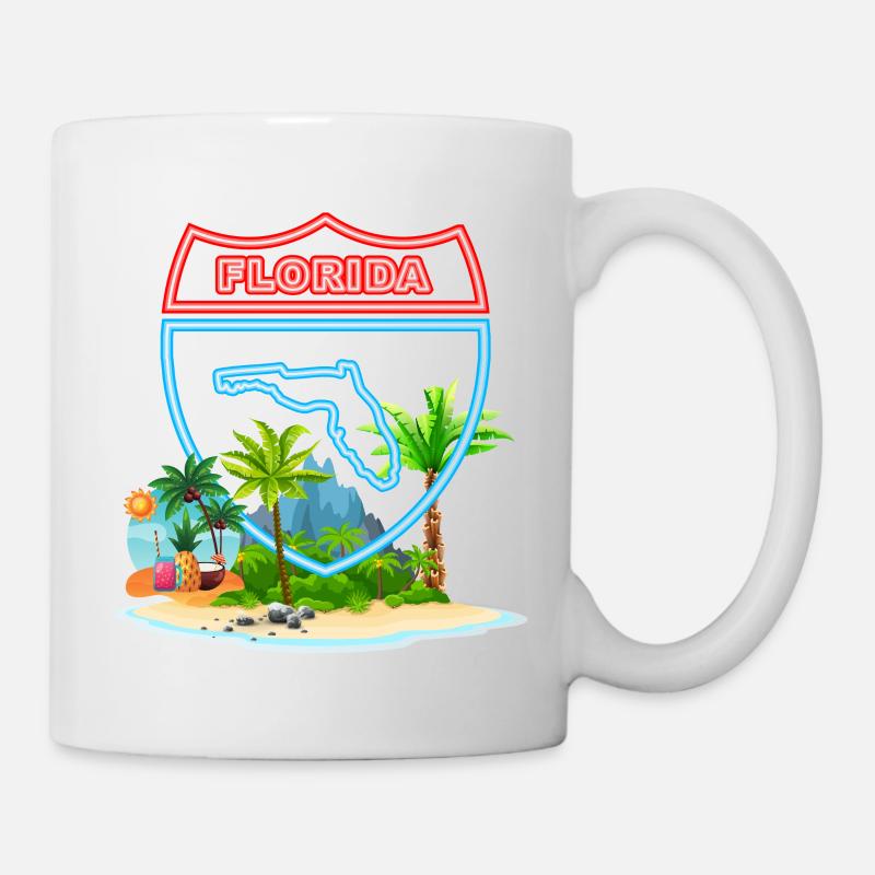 Floride, États-Unis - Mug blanc - blanc
