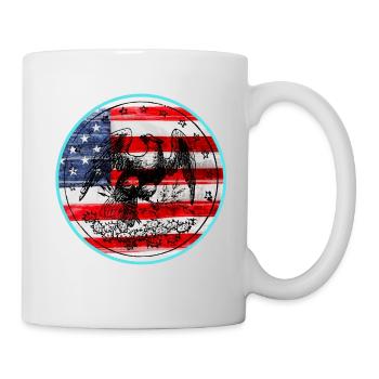 USA, étoiles et ceintures - Mug blanc - blanc - Droite