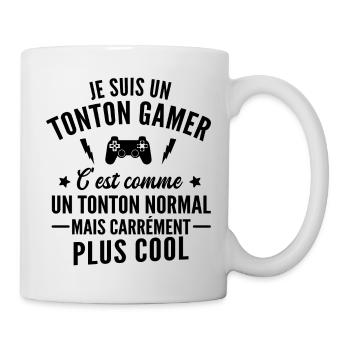 je suis un tonton gamer / cadeau humour tonton - Mug blanc - blanc - Droite